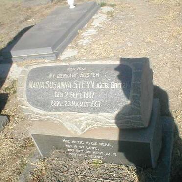 STEYN Maria Susanna geb. BRITZ 1907-1957