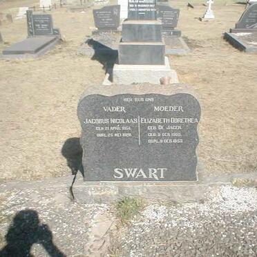 SWART Jacobus Nicolaas 1854-1928 &amp; Elizabeth Dorethea DE JAGER 1860-1953