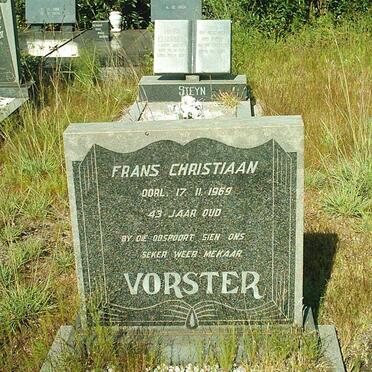 VORSTER Frans Christiaan