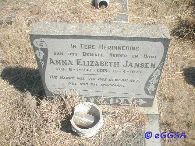 BUITENDAG Anna Elizabeth Jansen 1918-1979