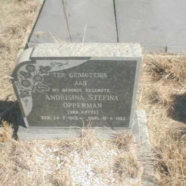 OPPERMAN Andrisina Stefina geb. KOTZE 1908-1962