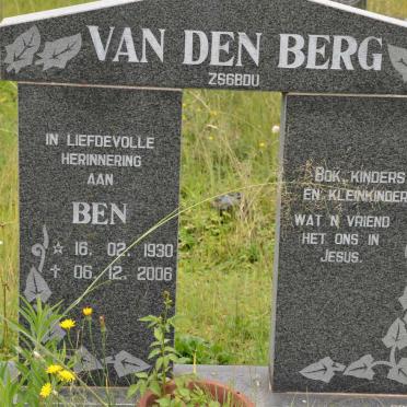 BERG Ben, van den 1930-2006