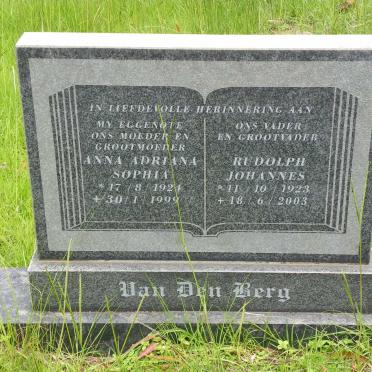 BERG Rudolph Johannes, van den 1923-2003 &amp; Anna Adriana Sophia 1924-1999
