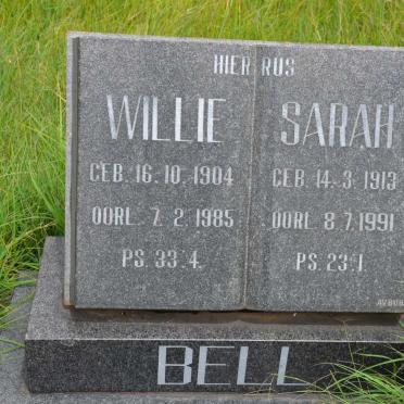 BELL Willie 1904-1985 &amp; Sarah 1913-1991