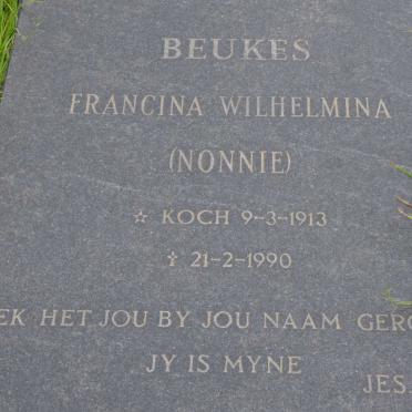 BEUKES Francina Wilhelmina nee KOCH 1913-1990