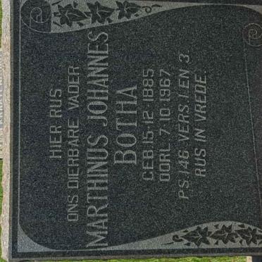 BOTHA Marthinus Johannes 1885-1967