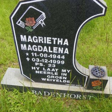 BADENHORST Magrietha Magdalena 1944-1999