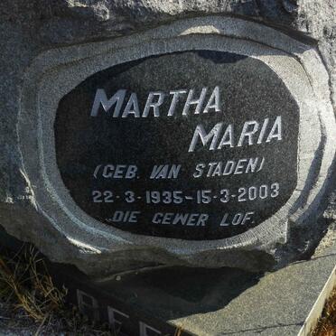 BEER Petrus Willem, de 1921-1969 &amp; Martha Maria VAN STADEN 1935-2003