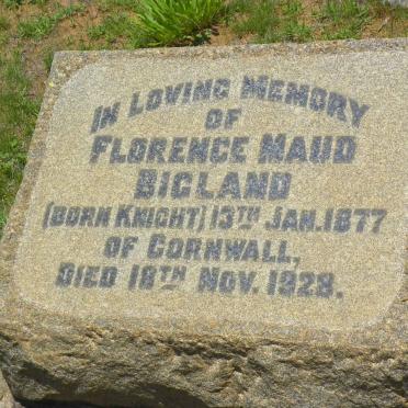BIGLAND Florence Maud nee KNIGHT 1877-1928