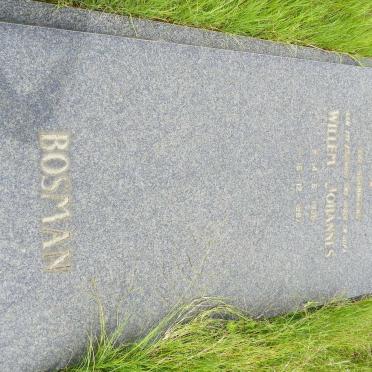 BOSMAN Willem Johannes 1938-1987