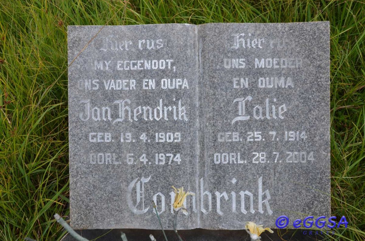 COMBRINK Jan Hendrik 1909-1974 &amp; Lalie 1914-2004