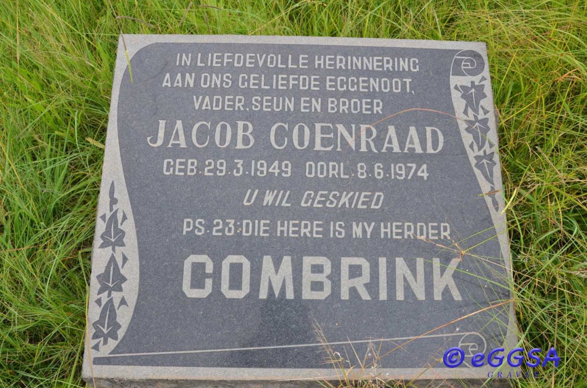 COMBRINK Jacob Coenraad 1949-1974