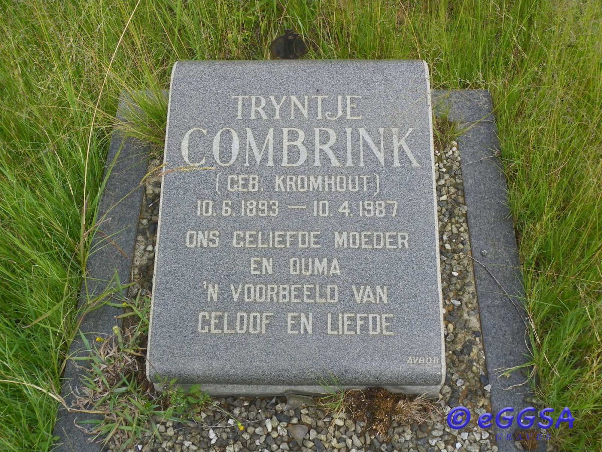 COMBRINK Tryntje nee KROMHOUT 1893-1987