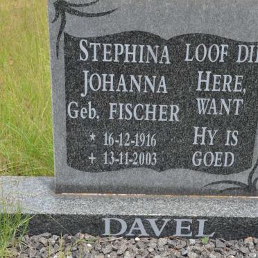 DAVEL Stephina Johanna nee FISCHER 1916-2003