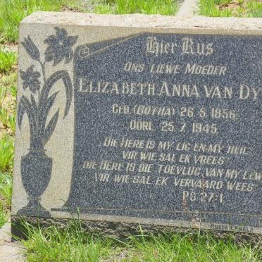 DYK Elizabeth Anna, van nee BOTHA 1856-1945