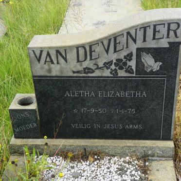 DEVENTER Aletha Elizabeth, van 1950-1975