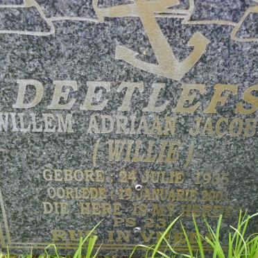 DEETLEFS Willem Adriaan Jacobus 1935-2001