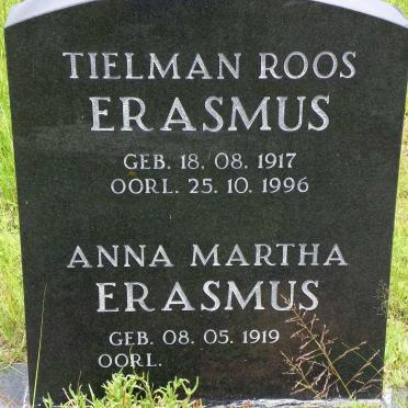 ERASMUS Tielman Roos 1917-1996 &amp; Anna Martha 1919-