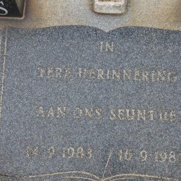 FOURIE Johannes Hendrik 1983-1983