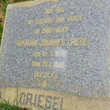 GRIESEL Abraham Johannes 1876-1950
