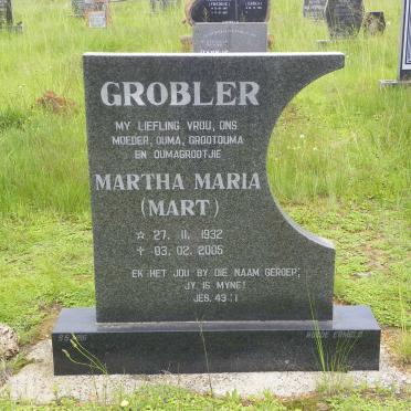 GROBLER Martha Maria 1932-2005