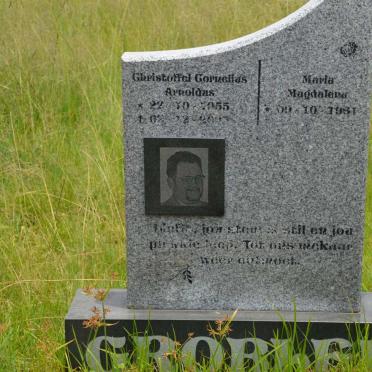 GROBLER Christoffel Cornelius Arnoldus 1955-2005 &amp; Maria Magdalena 1961-