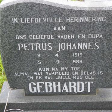 GEBHARDT Petrus Johannes 1919-1986
