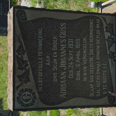 GOSS Adriaan Johannes 1931-1955