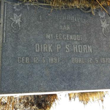 HORN Dirk P.S. 1897-1970