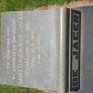 JAGER Anna Francina, de nee MULLER 1925-1968