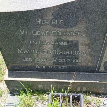 JOUBERT Magdild Christina nee GROBLER 1900-1957