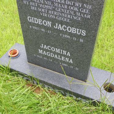 JOUBERT Gideon Jacobus 1913-1999 &amp; Jacomina Magdalena 1921-2005