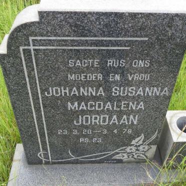 JORDAAN Johanna Susanna Magdalena 1920-1979