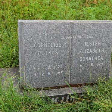KUNZ Cornelius Petrus 1924-1985 &amp; Hester Elizabeth Dorathea 1929-