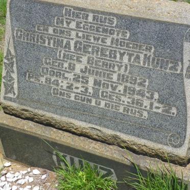 KUNZ Christina Gerebyta nee BERRY 1892-1943