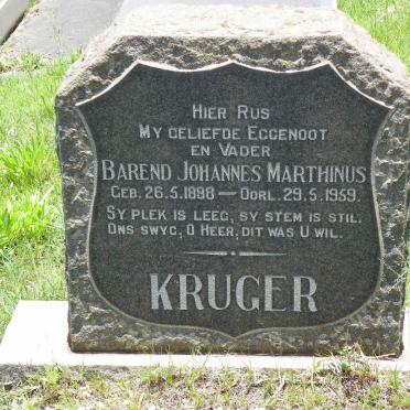 KRUGER Barend Johannes Marthinus 1888-1959