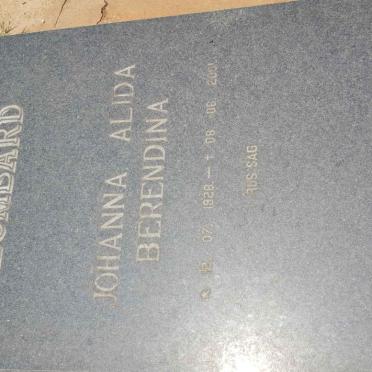 LOMBARD Johanna Alida Berendina 1928-2001