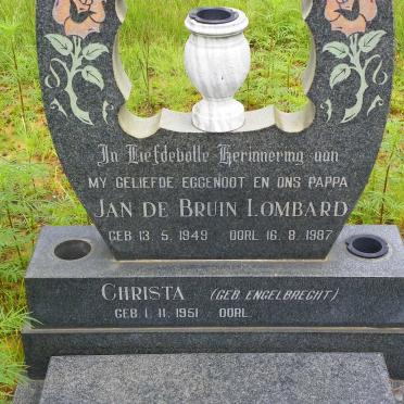LOMBARD Jan De Bruin 1949-1987 &amp; Christa ENGELBRECHT 1951-