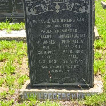LOGGERENBERG Gabriel Johannes, van 1863-1942 &amp; Johanna Jacoba Petronella SMIT 1866-1943