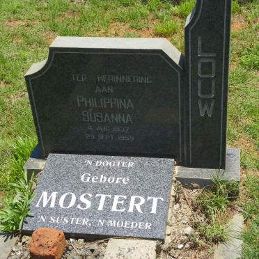 LOUW Philippina Susanna nee MOSTERT 1937-1959