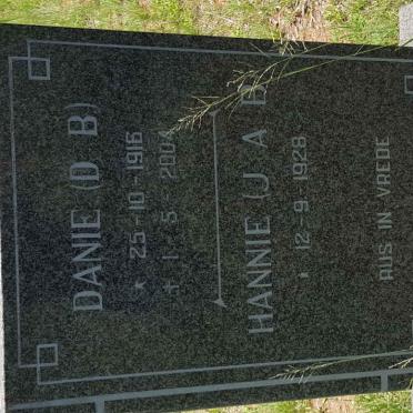 LOMBARD D.B 1916-2004 &amp; J.A.B. 1928-