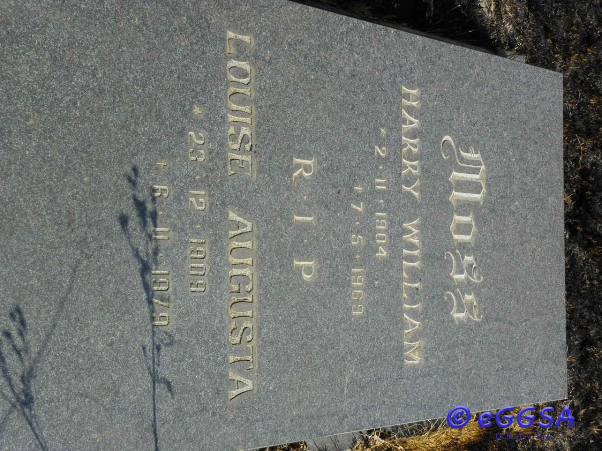 MOSS Harry William 1904-1969 &amp; Louise Augusta 1909-1979