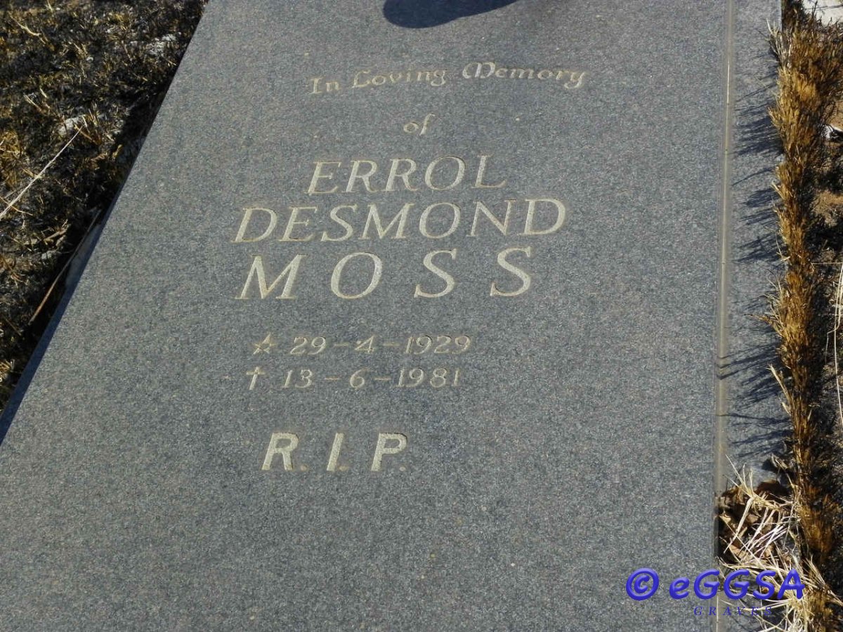 MOSS Errol Desmond 1929-1981