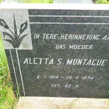 MONTAGUE Aletta S. 1914-1974