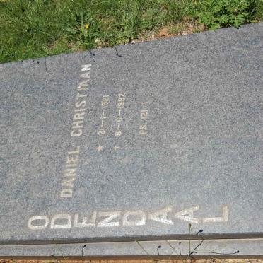 ODENDAAL Daniel Christiaan 1921-1992