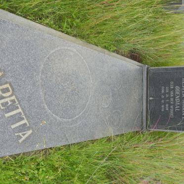 ODENDAAL Hester Maria E. nee VAN DER WOUDE 1938-1978