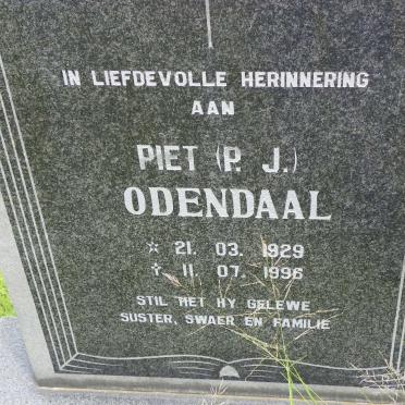 ODENDAAL P.J. 1929-1996