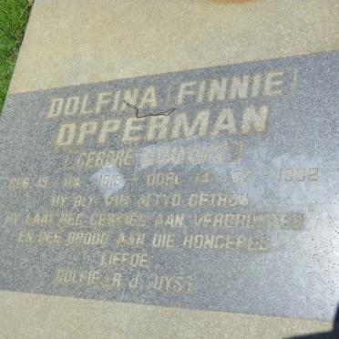 OPPERMAN Dolfina nee GOUWS 1913-1992