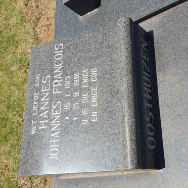 OOSTHUIZEN Johannes Francois 1913-1991 &amp; Aletta Magdalena CLOETE 1921-2009