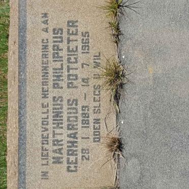 POTGIETER Marthinus Philippus Gerhardus 1889-1965